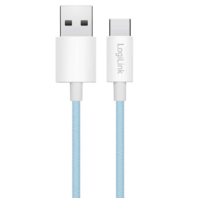 LogiLink CU0331 c�ble USB USB 2.0 1,5 m USB A USB C 0,48 Gbit/s 60 W Bleu