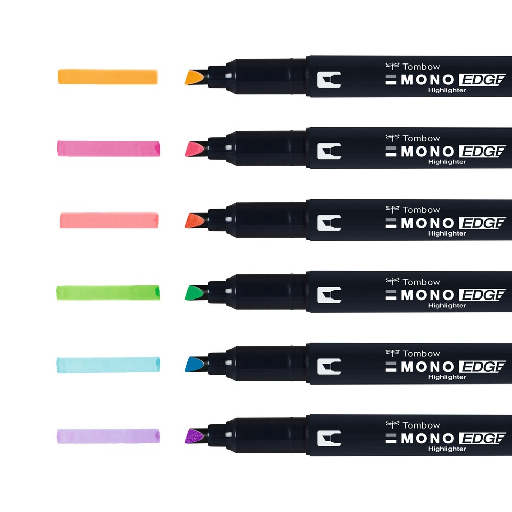 Tombow MONO edge marqueur 6 pi�ce(s) Pointe fine/ogive Multicolore