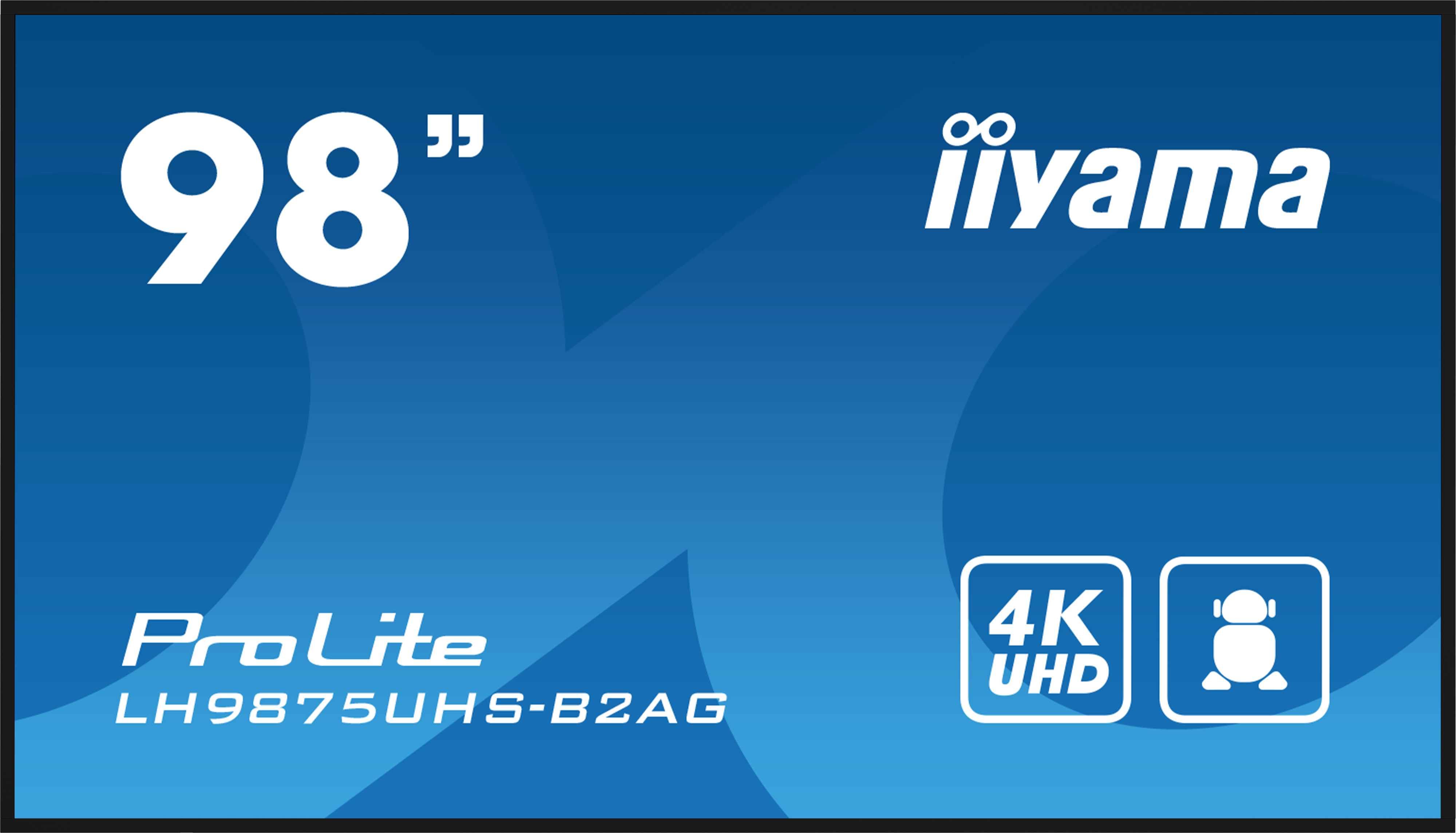iiyama LH9875UHS-B2AG Signage Display Digital signage flat panel 2.48 m (97.5) LED Wi-Fi 500 cd/m� 4K Ultra HD Black Built-in processor Android 11 24/7