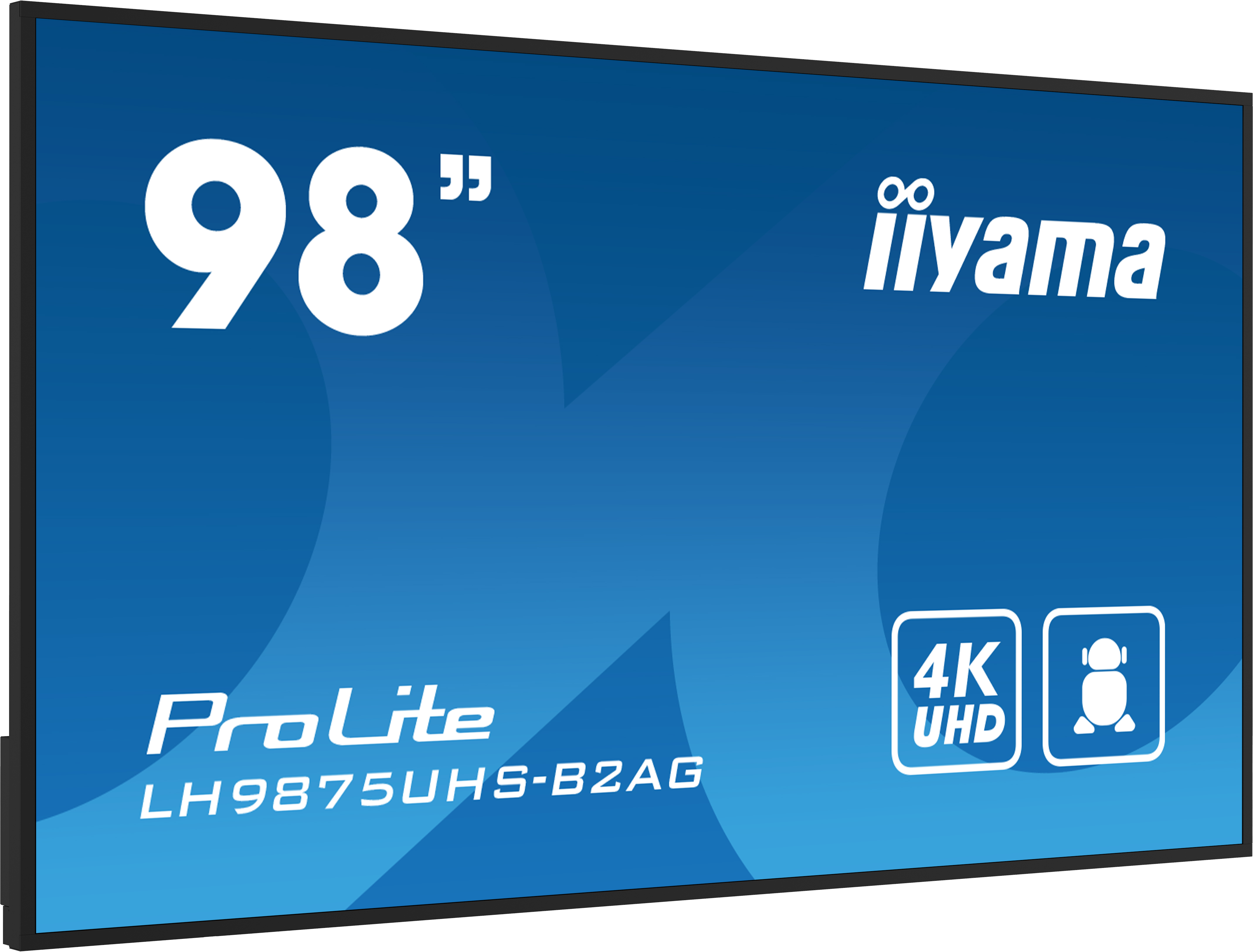 iiyama LH9875UHS-B2AG Signage Display Digital signage flat panel 2.48 m (97.5) LED Wi-Fi 500 cd/m� 4K Ultra HD Black Built-in processor Android 11 24/7