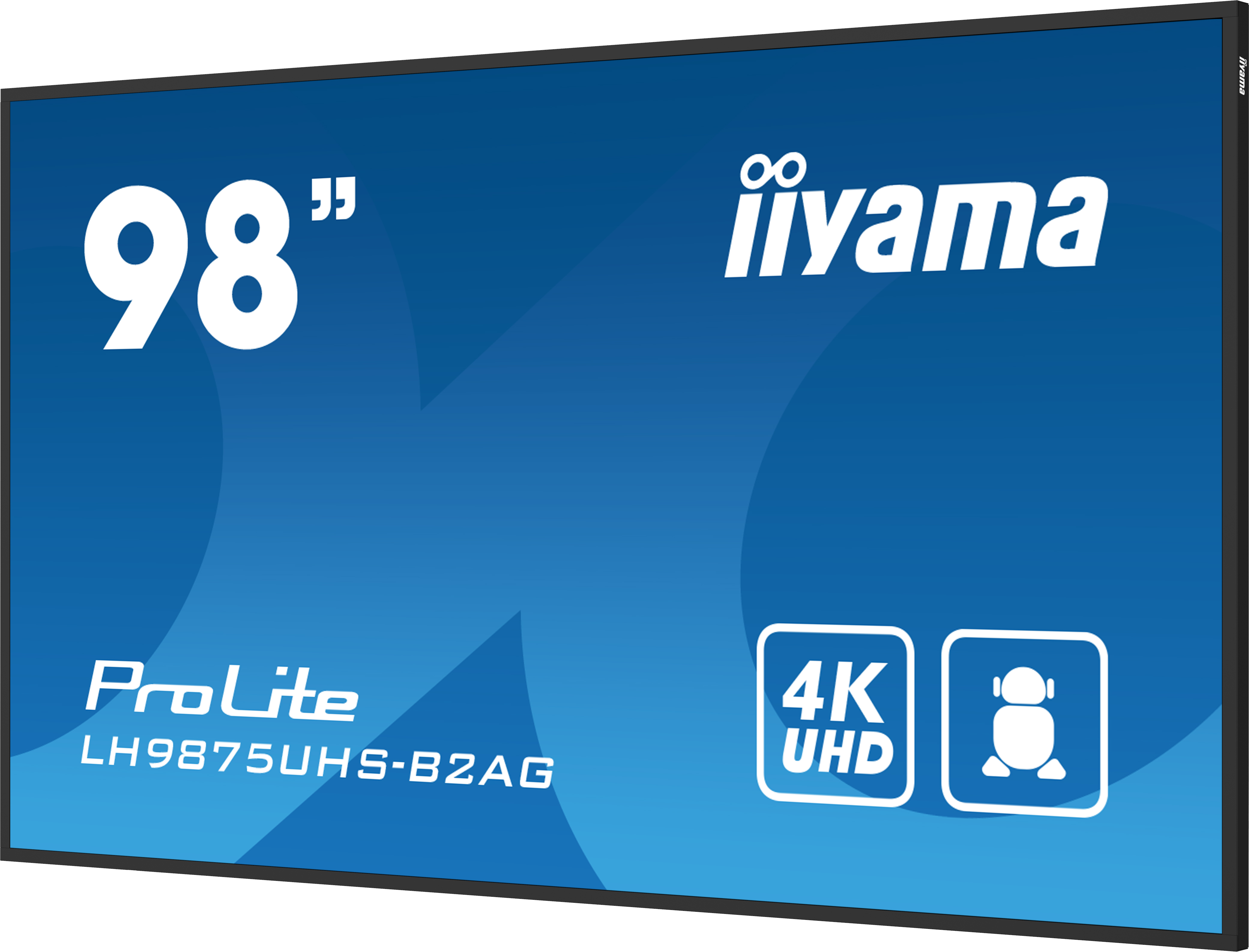 iiyama LH9875UHS-B2AG Signage Display Digital signage flat panel 2.48 m (97.5) LED Wi-Fi 500 cd/m� 4K Ultra HD Black Built-in processor Android 11 24/7