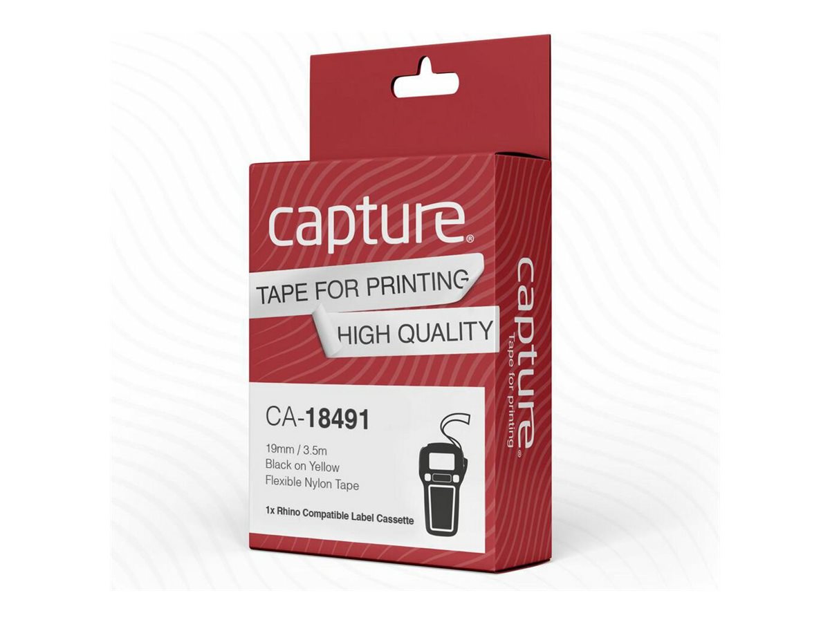 Capture CA-18491 nastro per etichettatrice Nero su giallo