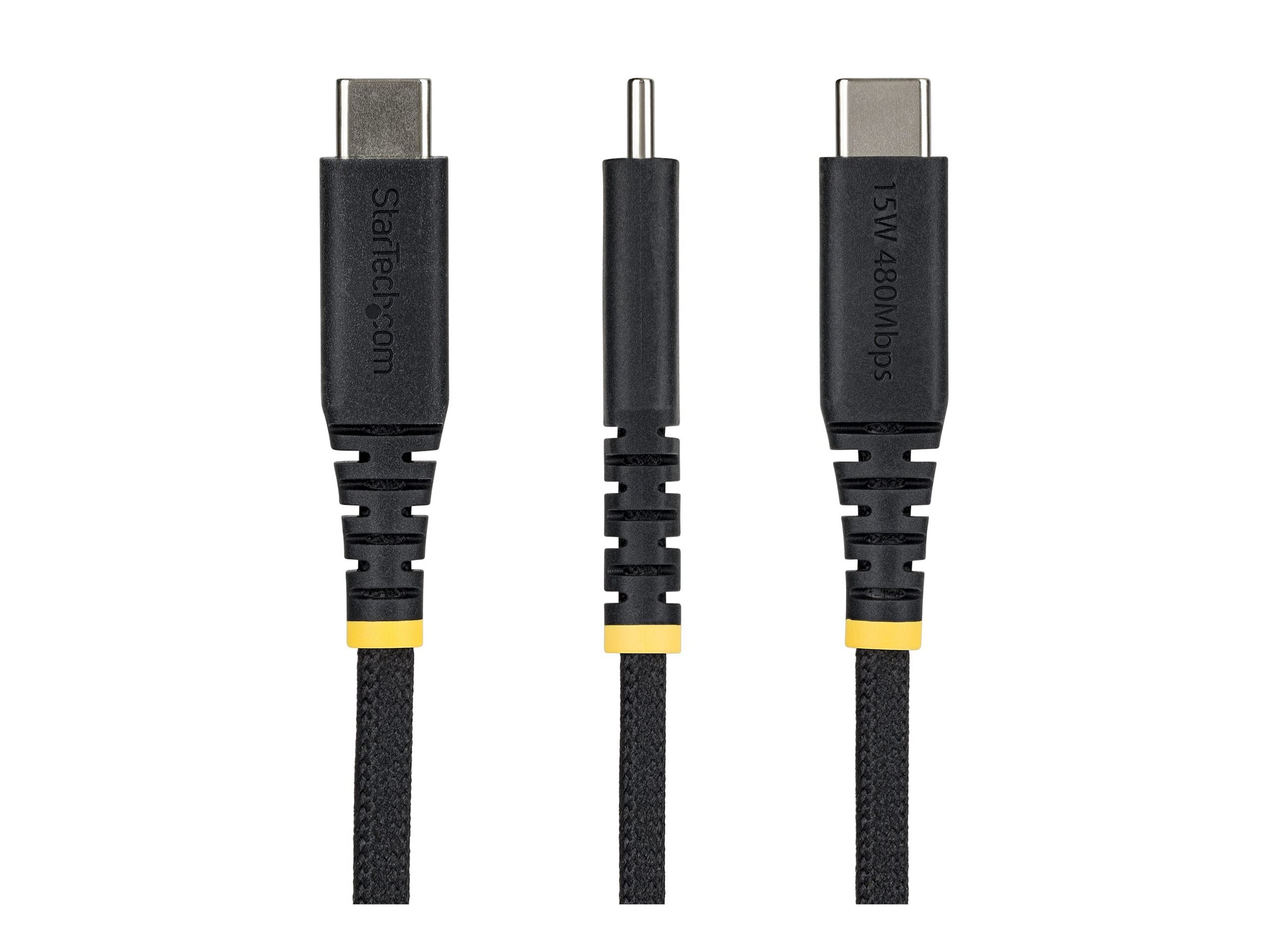 StarTech.com Cable Cargador USB-A a USB-C de 3m - 15W 3A - Cable USB a Tipo C de Carga R�pida Trenzado de Nailon - Recubrimiento de TPE