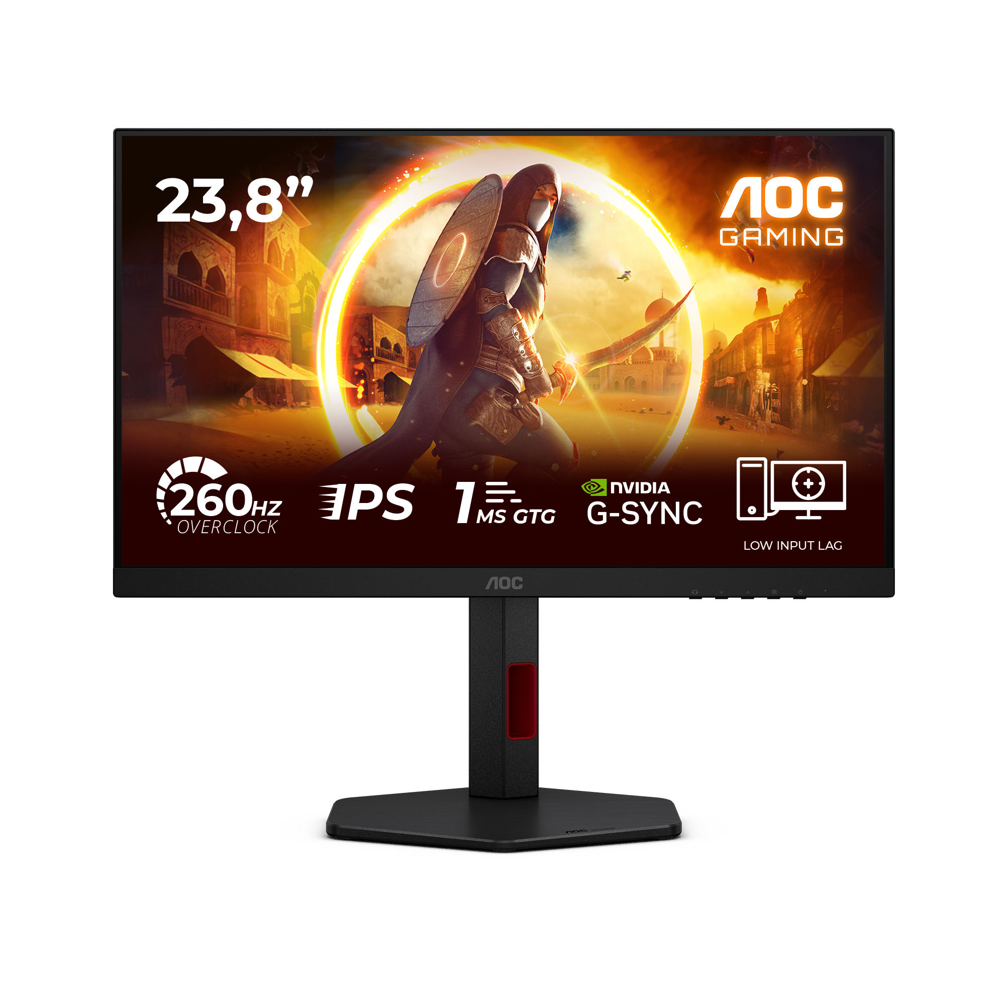 AOC G4 24G4ZR computer monitor 60.5 cm (23.8) 1920 x 1080 pixels Full HD LED Black, Red