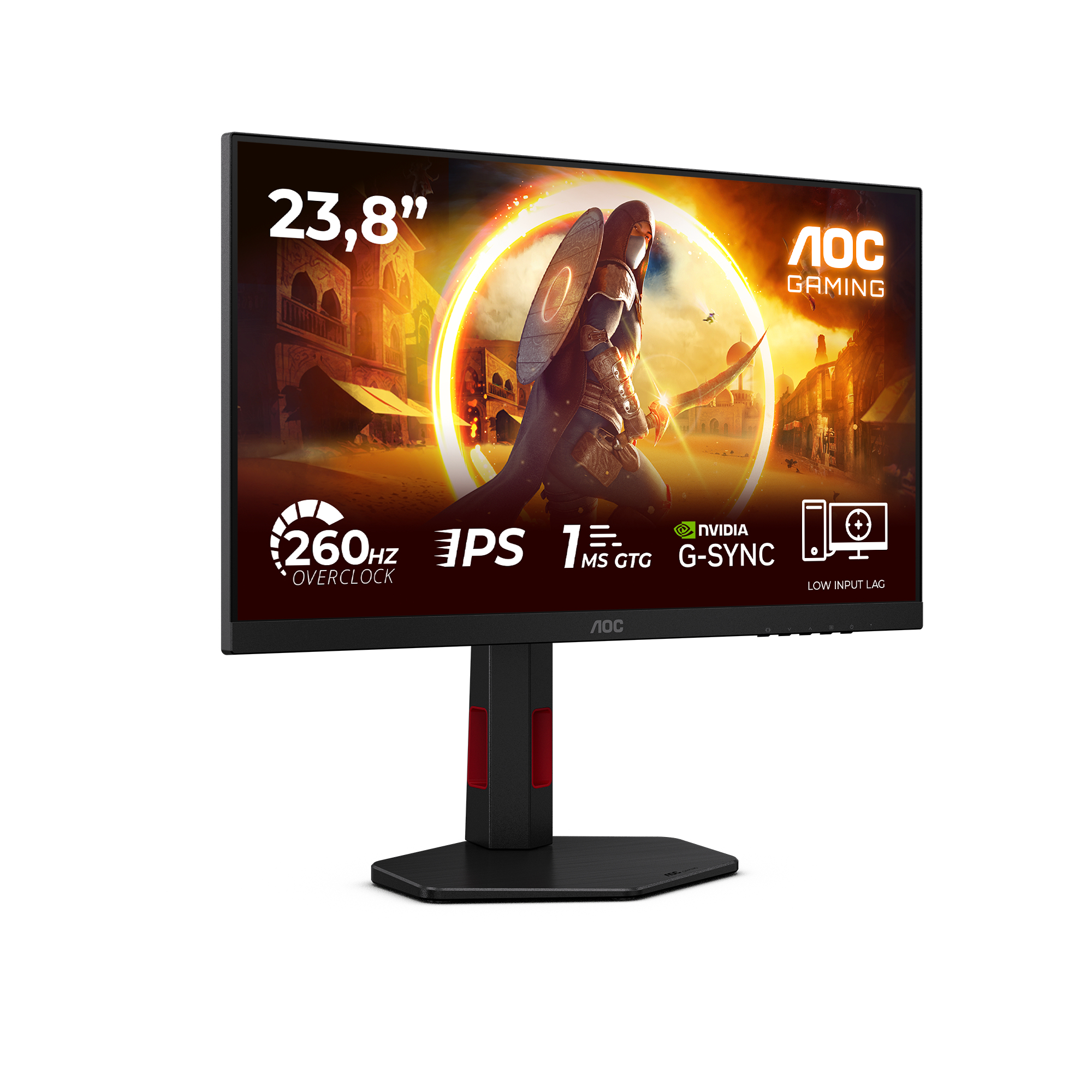 AOC G4 24G4ZR computer monitor 60.5 cm (23.8) 1920 x 1080 pixels Full HD LED Black, Red