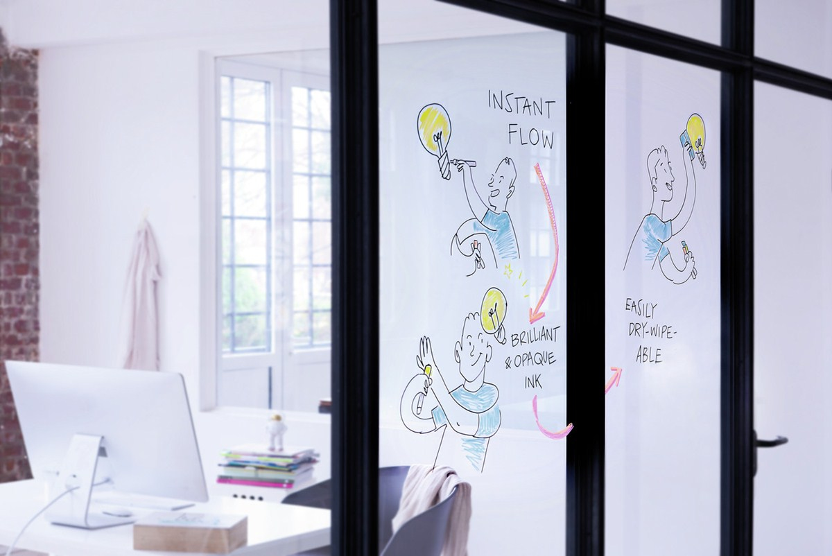 Edding 95 Glass marker 6 pc(s) Bullet tip Black, Blue, Orange, Pink, White, Yellow