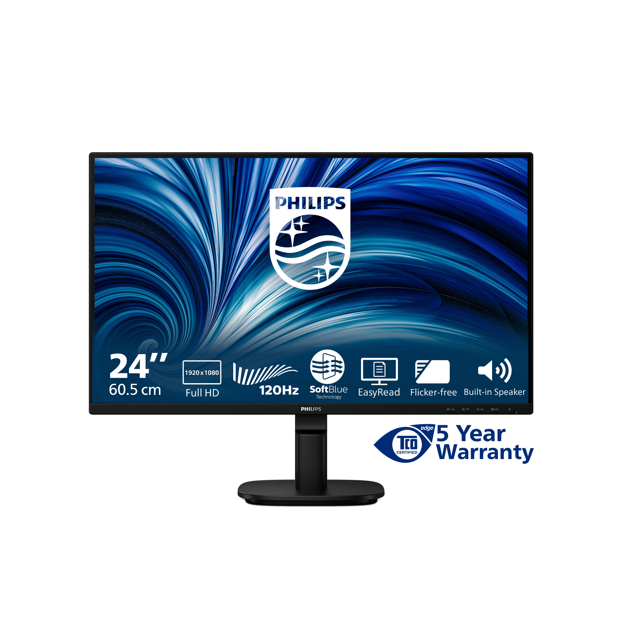 Philips 2000 series 24B2N2200/00 computer monitor 60.5 cm (23.8) 1920 x 1080 pixels Full HD LCD Black