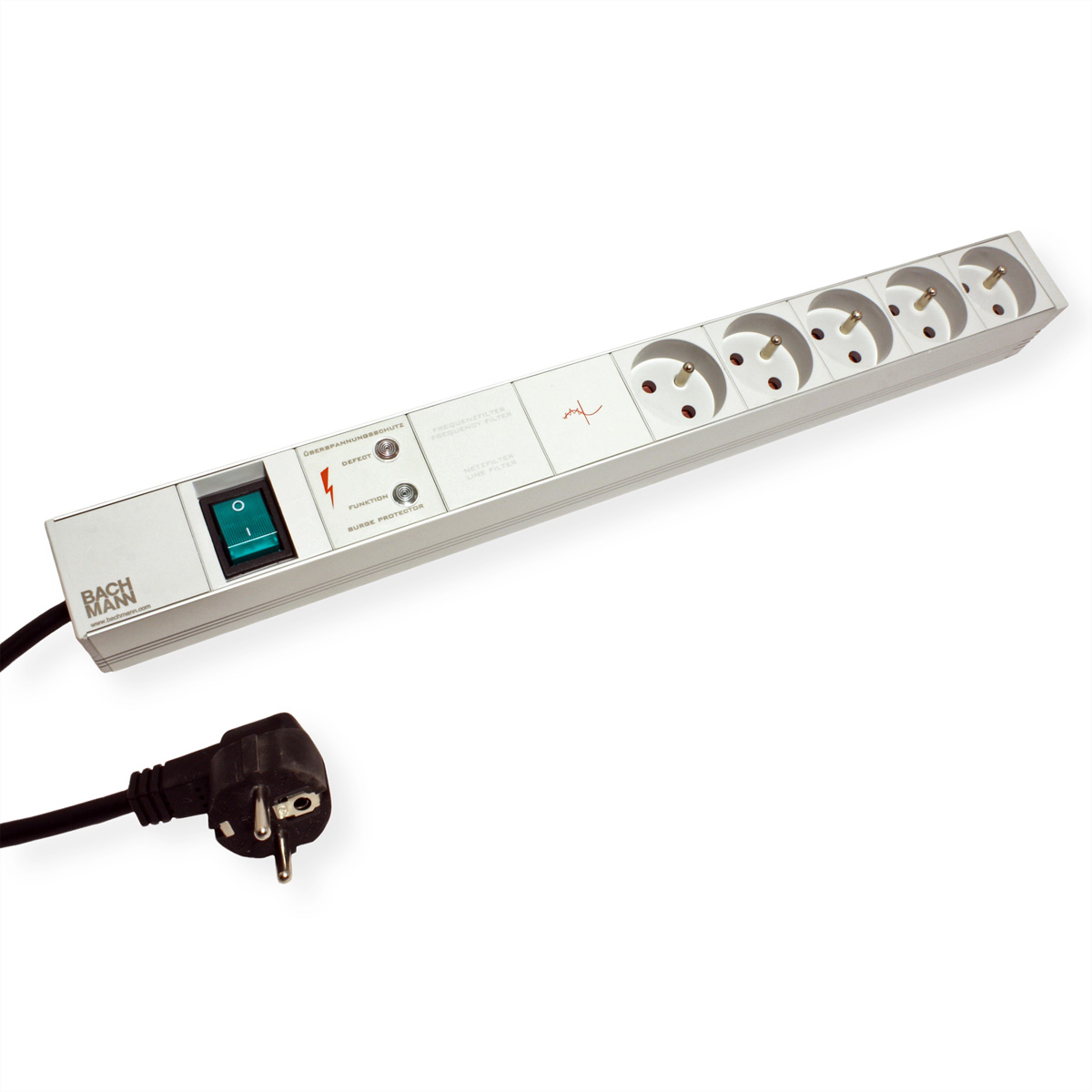 Bachmann Stromverteilungseinheit (Rack - einbauf�hig) - Wechselstrom 230 V - Ausgangsanschl�sse: 5 (French / UTE)