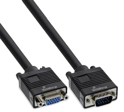 MEDIARANGE Vga Verl�ngerungskabel Schwarz - Kabel - Digital/Display/Video