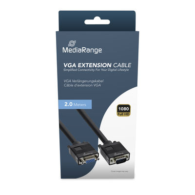 MediaRange MRCS249 c�ble VGA 2 m VGA (D-Sub) Noir
