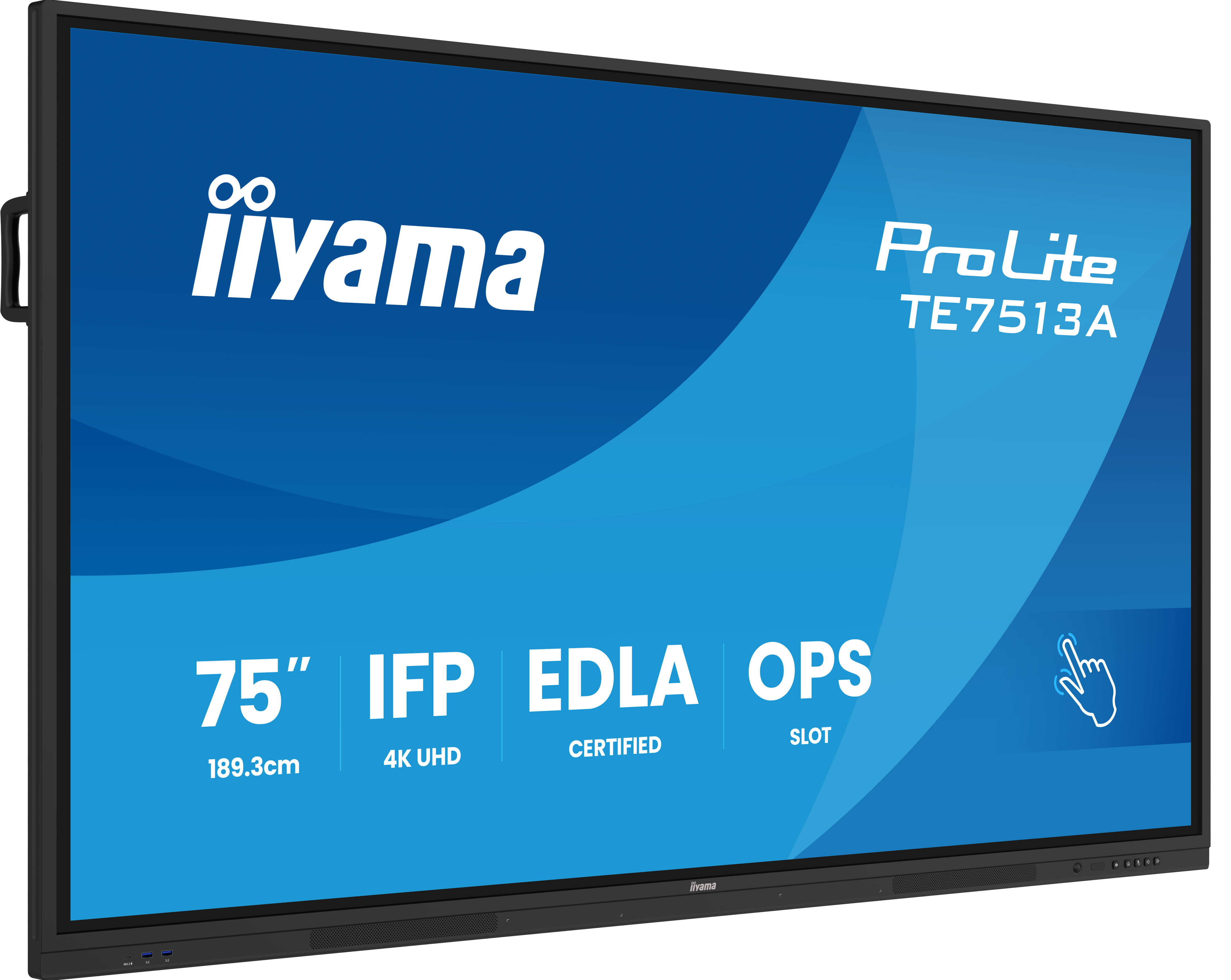 iiyama TE7513A-B2AG Signage Display 190.5 cm (75) Wi-Fi 500 cd/m� 4K Ultra HD Touchscreen Built-in processor Android