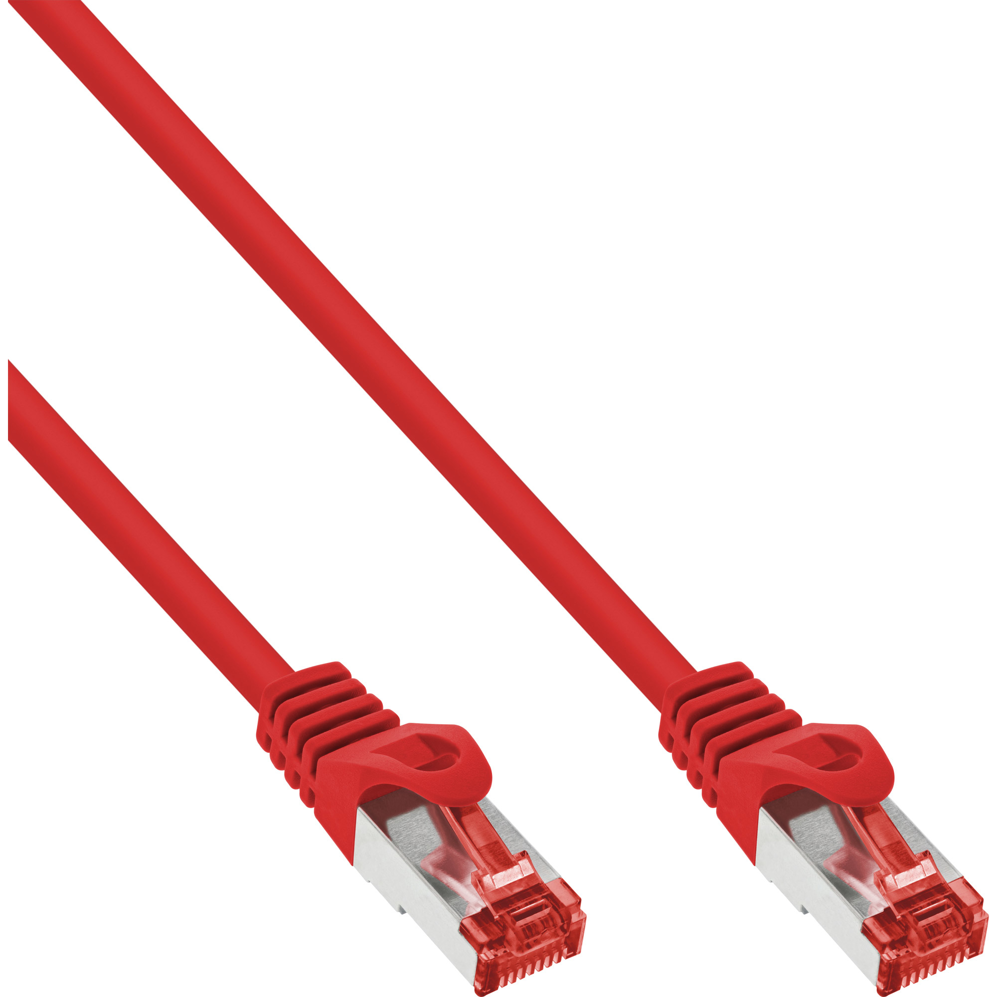 InLine Cavo patch Lan, S/FTP (PiMf), Cat.6, 250 MHz, PVC, CU, rosso, 7,5m