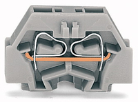 WAGO 260-301 2-Leiter-Klemme ohneDr�cker mit Befestigungsflansch grau