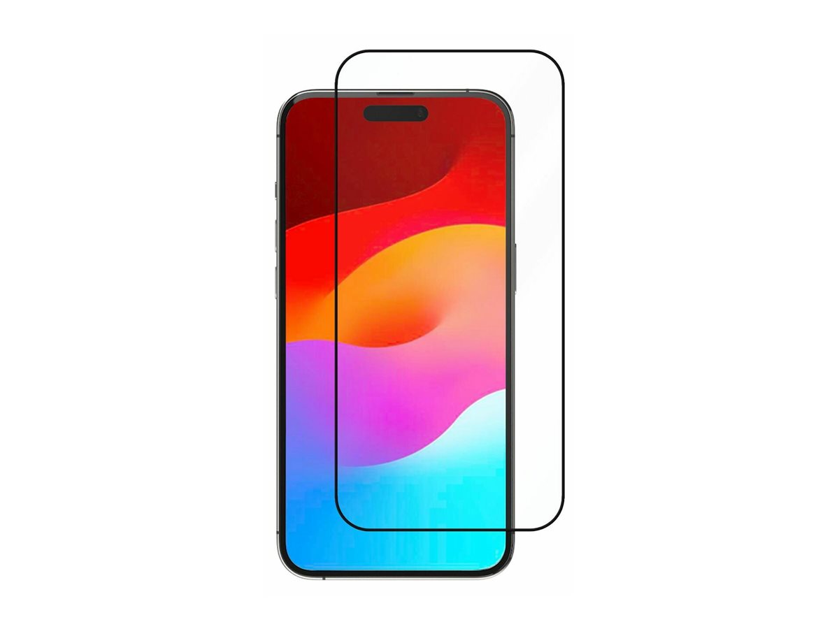 eSTUFF Titan Shield - Bildschirmschutz fr Handy - volle Abdeckung - Glas - Rahmenfarbe schwarz (Packung mit 50)