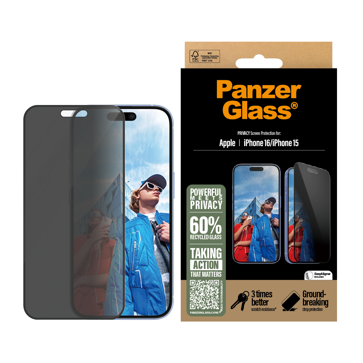 PanzerGlass Bildschirmschutz f�r Handy - ultrabreite