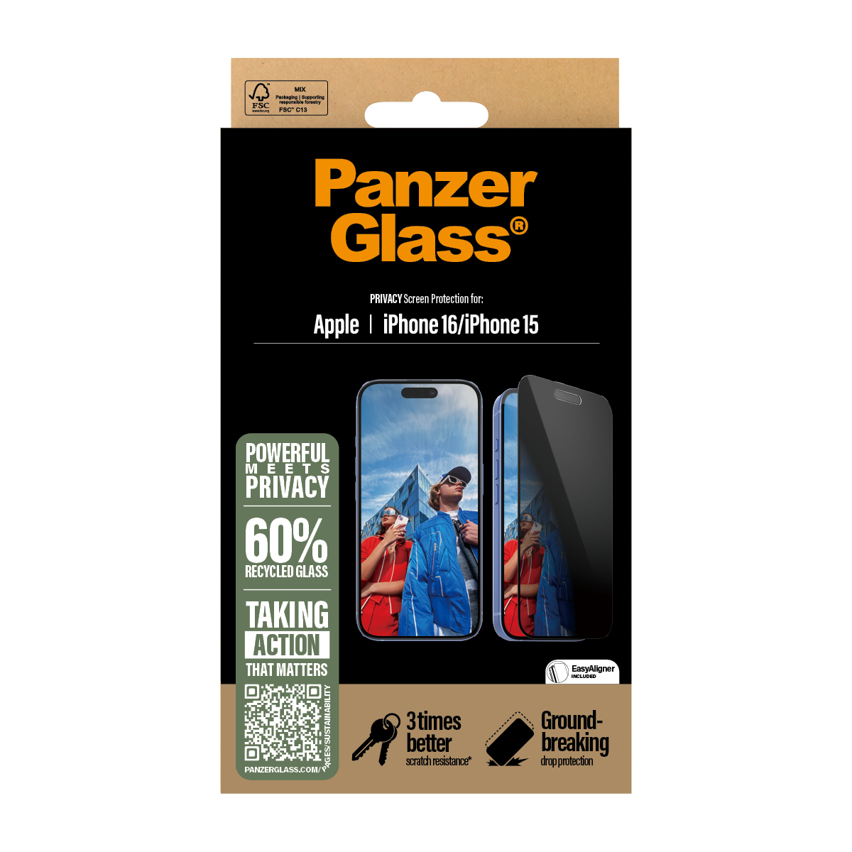 PanzerGlass Bildschirmschutz f�r Handy - ultrabreite