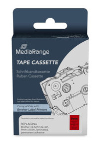 MediaRange MRBTZ421 ruban d�tiquette Noir sur rouge