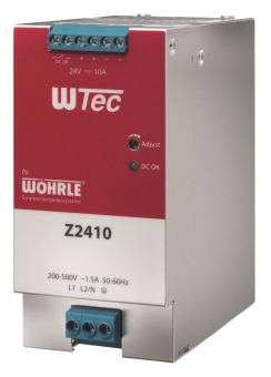 Woehrle Netzgert 24V DC 10AZ24101+2phasig AC 180-550V m.Power-Boost
