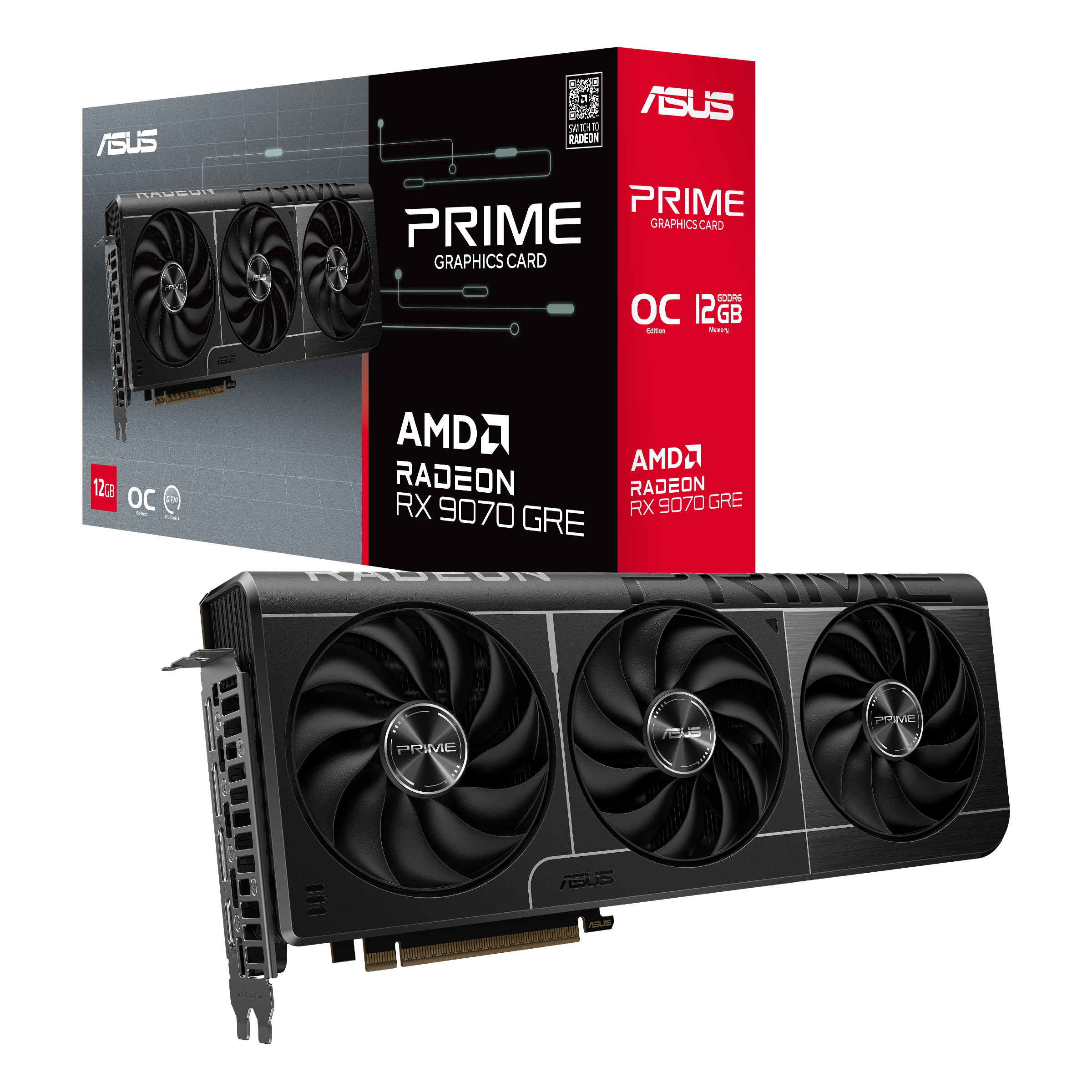 ASUS Prime -RX9070GRE-O12G-EVO AMD Radeon RX 9070 GRE 12 GB GDDR6