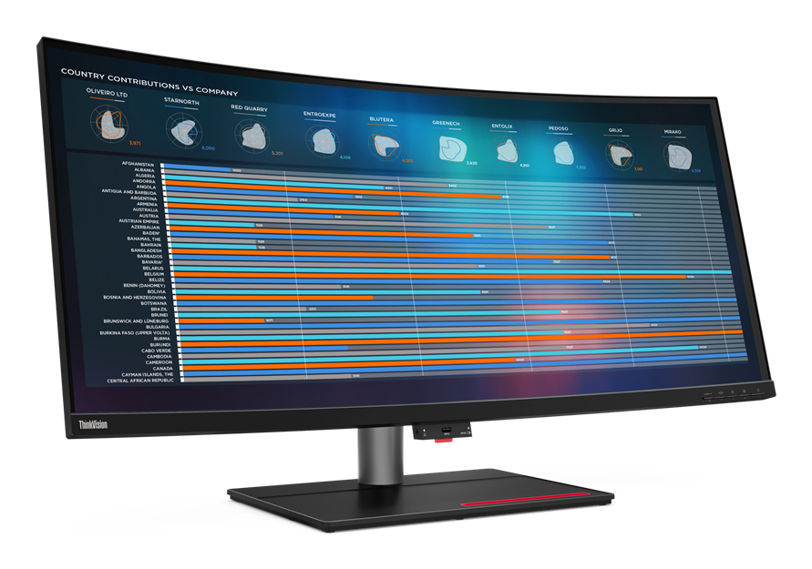 Lenovo ThinkVision P40w-20 - LED-Monitor - gebogen - 101.6 cm (40)