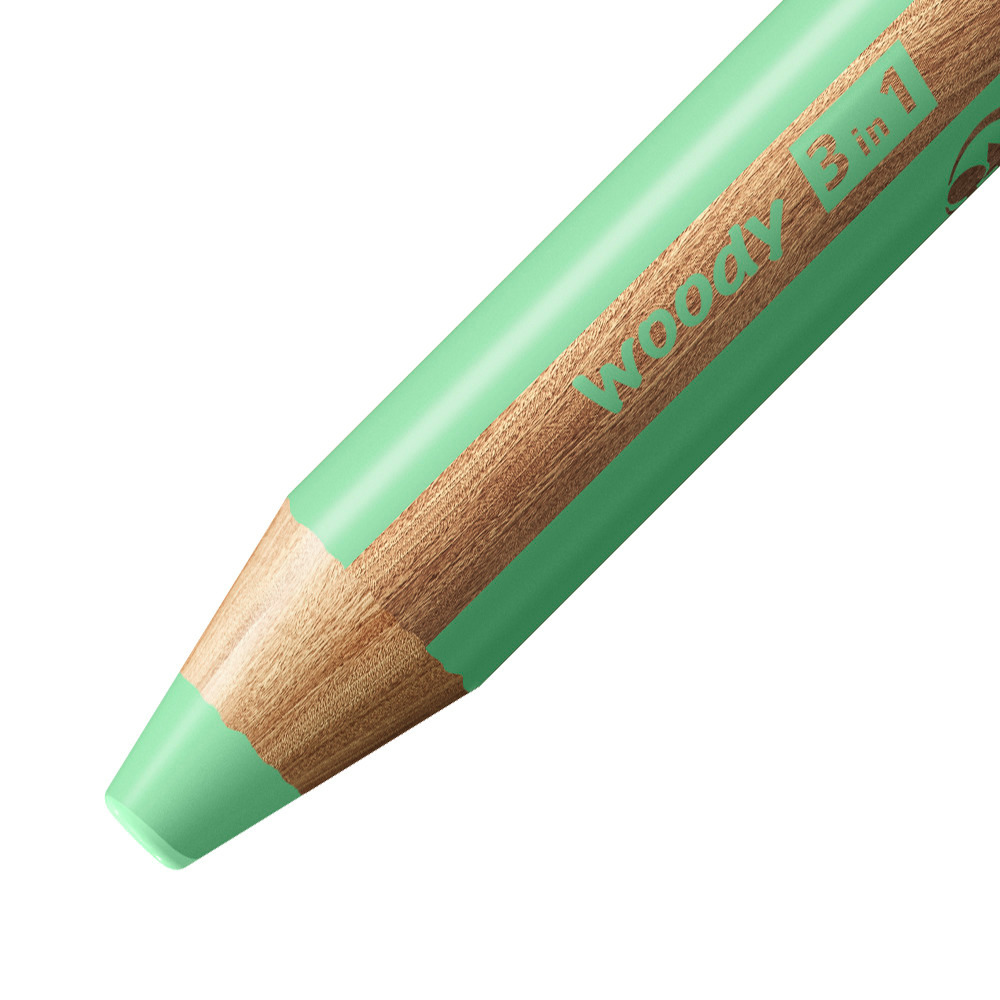 STABILO woody 3 in 1 Corallo, Verde 1 pz