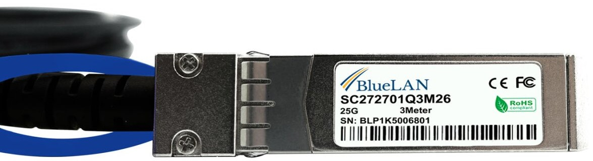 BlueOptics SFP28-DAC-3M-DL cavo InfiniBand Nero