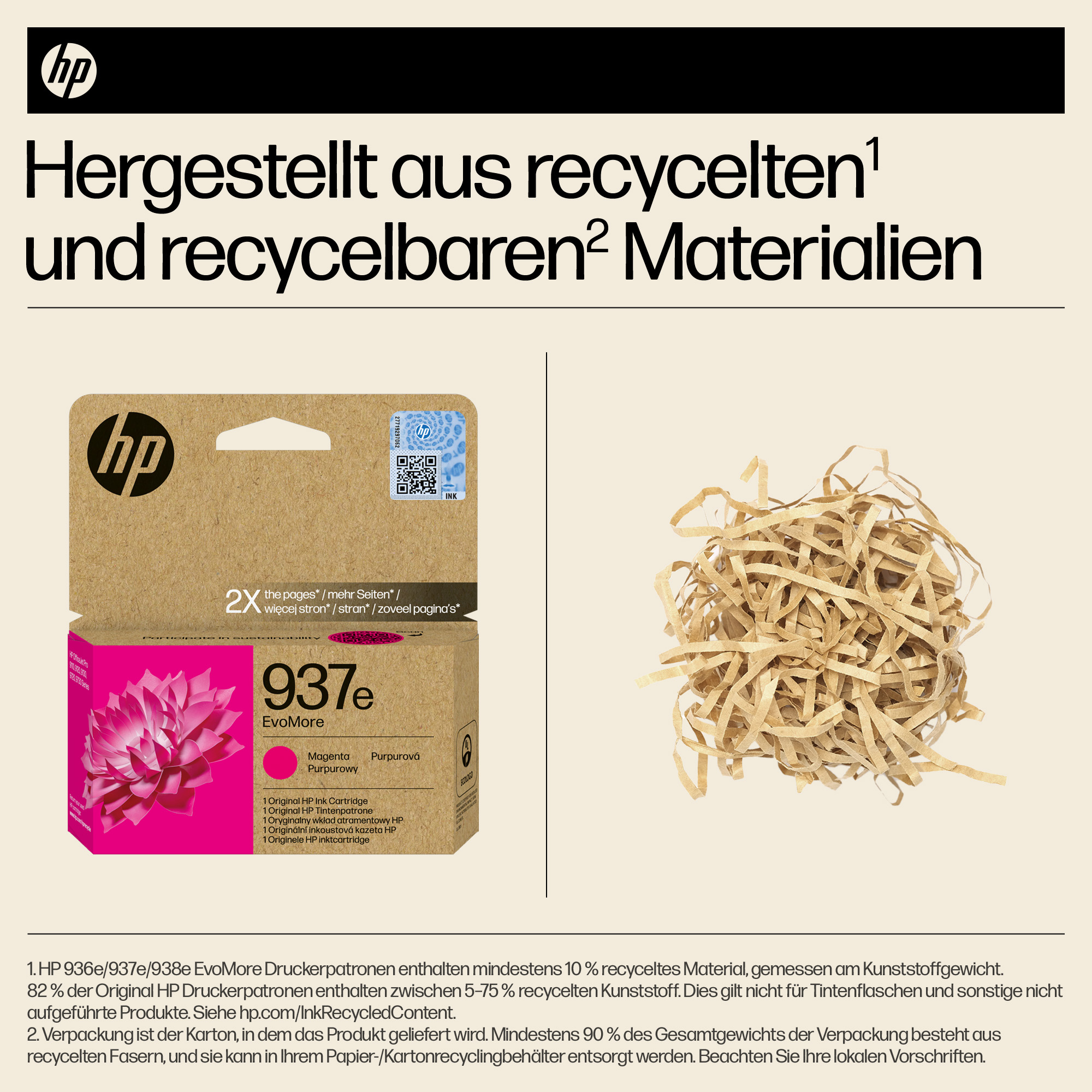 HP 937e EvoMore Magenta Original Ink Cartridge
