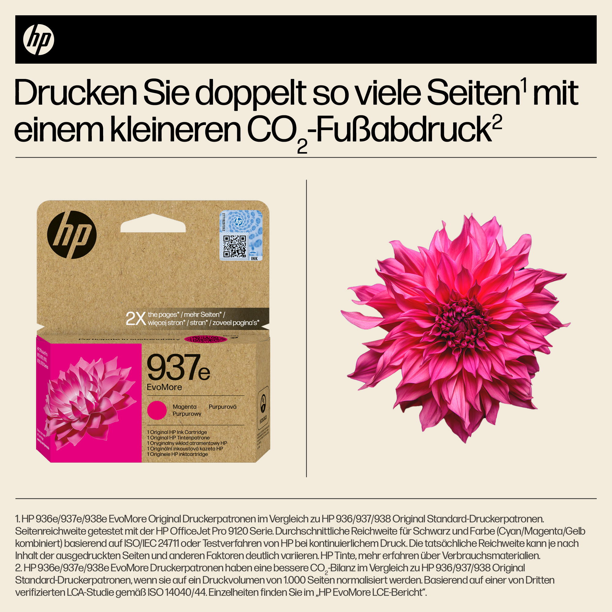 HP 937e EvoMore Magenta Original Ink Cartridge