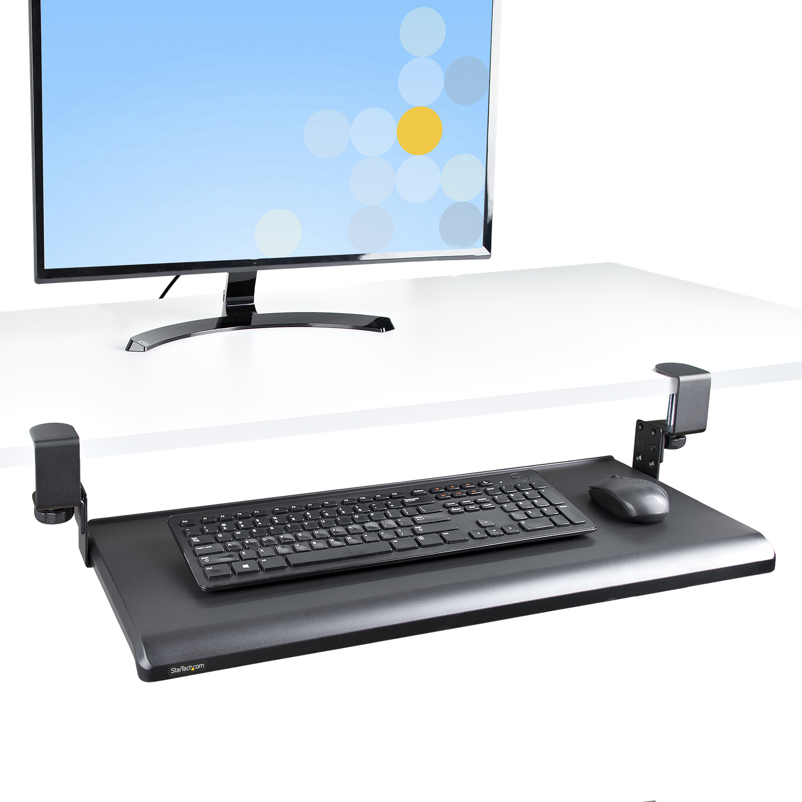 PSK MEGA STORE - StarTech.com Porta tastiera estraibile per scrivania -  Ripiano scorrevole sotto PC Mensola ergonomica con tappetino mouse e -  0065030889889 - Startech - 109,99 €