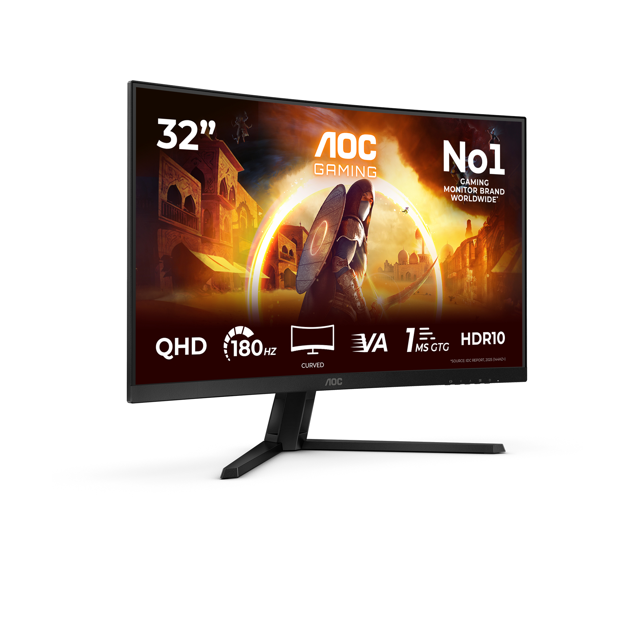 AOC G4 CQ32G4VE computer monitor 80 cm (31.5) 2560 x 1440 pixels Quad HD LCD Black, Grey