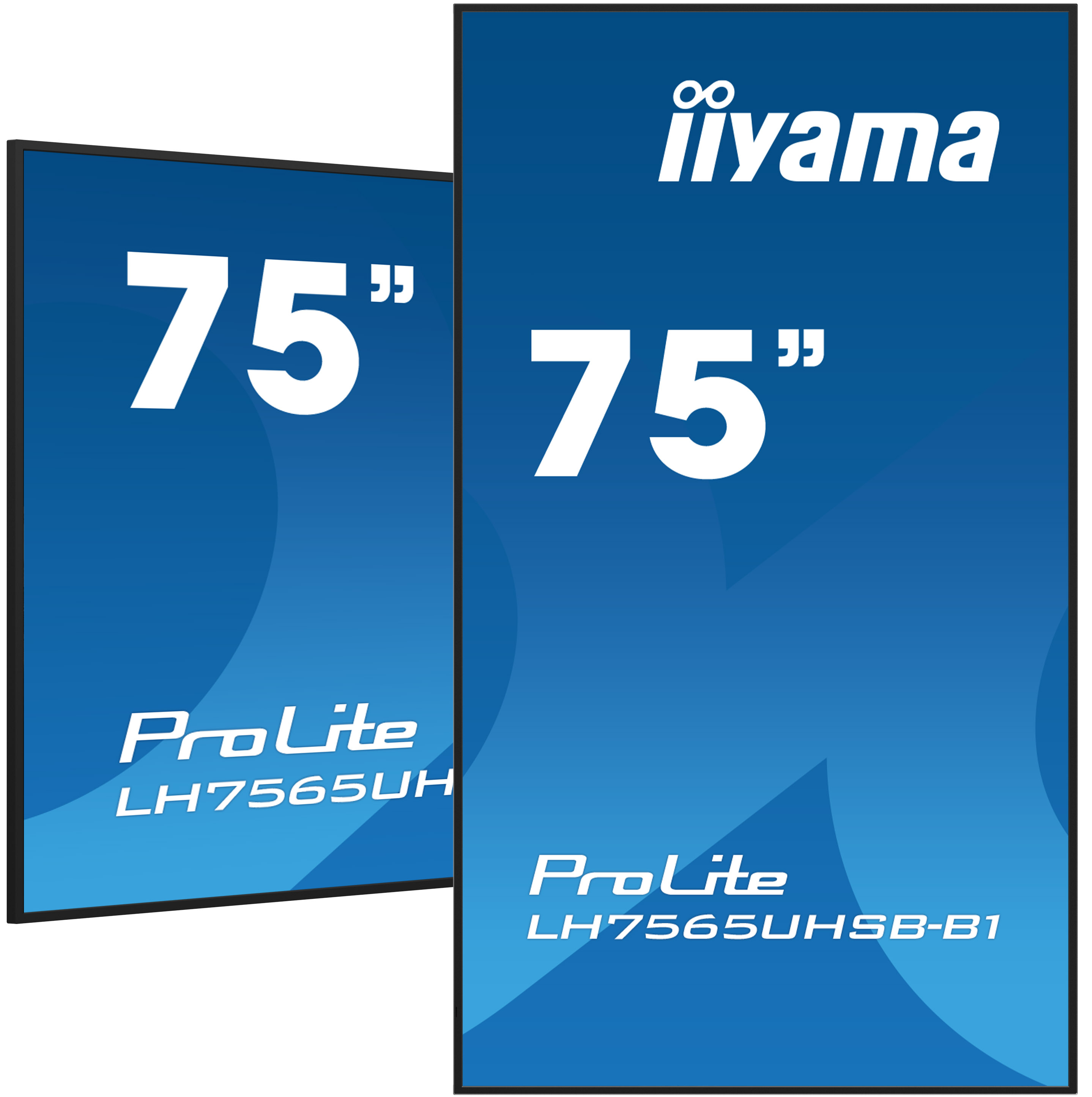iiyama LH7565UHSB-B1 Signage Display Kiosk design 189.2 cm (74.5) LED Wi-Fi 800 cd/m� 4K Ultra HD Black Built-in processor Android 11 24/7