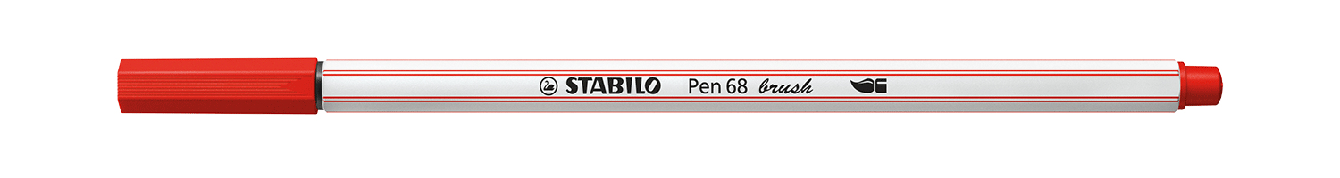 STABILO Pen 68 brush rotulador Medio Rojo 1 pieza(s)