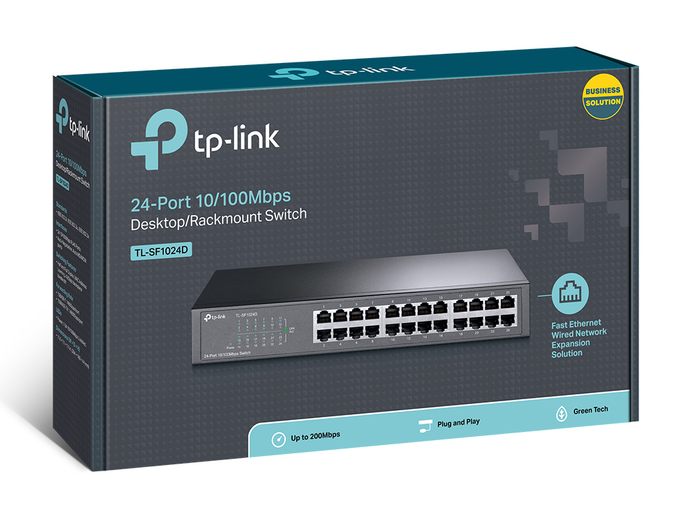 TP-Link TL-SF1024D commutateur r�seau Non-g�r� Fast Ethernet (10/100) Noir