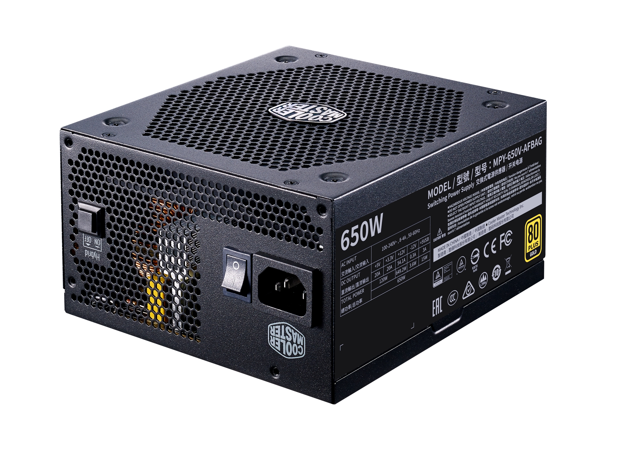 Cooler Master V650 Gold-V2 unidad de fuente de alimentacin 650 W 24-pin ATX ATX Negro