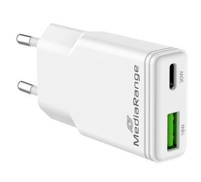 MediaRange MRMA125 chargeur dappareils mobiles Universel Blanc Secteur Charge rapide Int�rieure