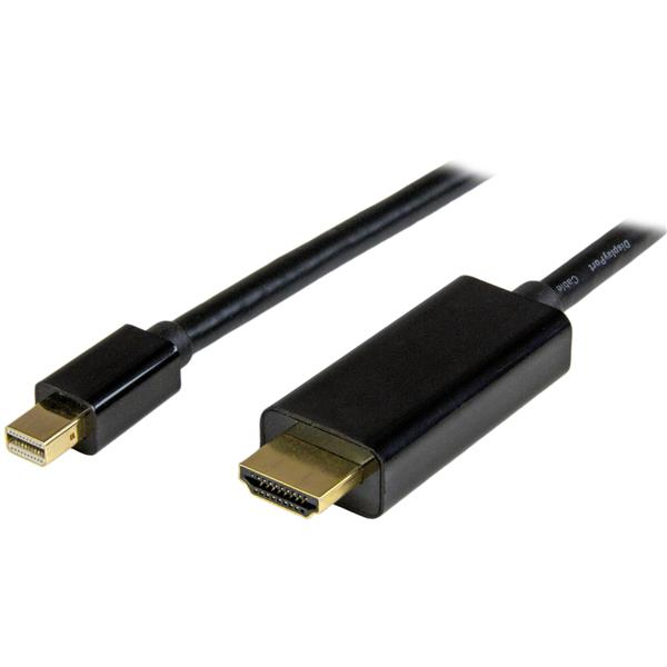 StarTech.com Cble adaptateur Mini DisplayPort vers HDMI de 2 m - M/M - 4K - Noir