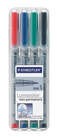Staedtler 311 WP4 marker 4 pc(s) Black, Blue, Green, Red