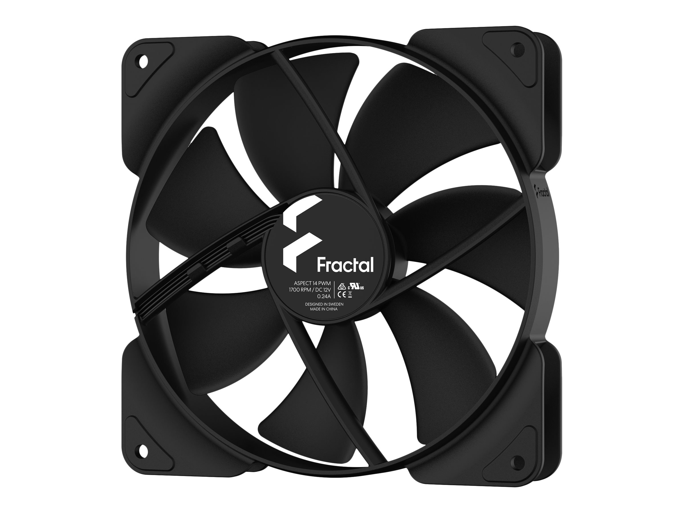 Fractal Design Aspect 14 PWM Carcasa del ordenador Ventilador 14 cm Negro 1 pieza(s)