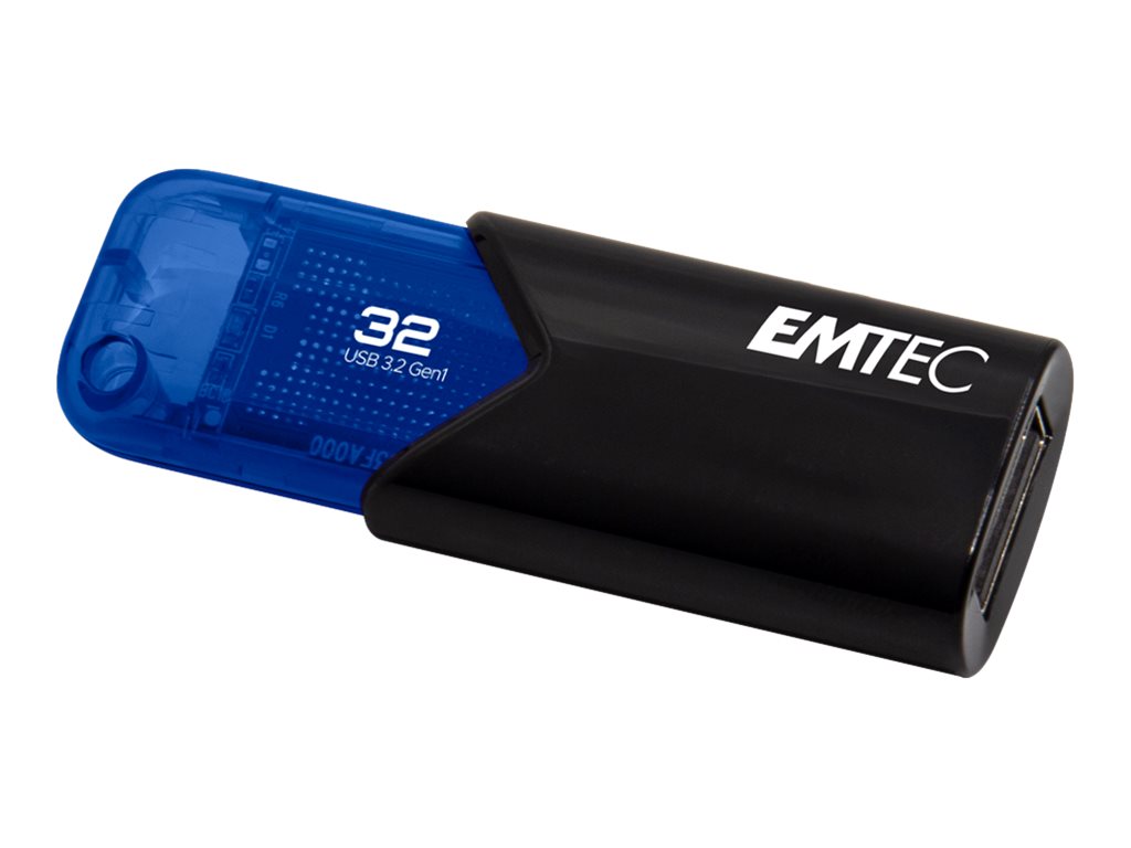 Emtec B110 Click Easy 3.2 unidad flash USB 32 GB USB tipo A 3.2 Gen 2 (3.1 Gen 2) Negro, Azul