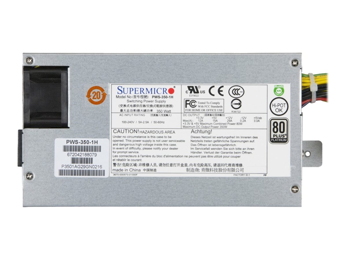 Supermicro PWS-350-1H - Netzteil (intern) - 80 PLUS Platinum