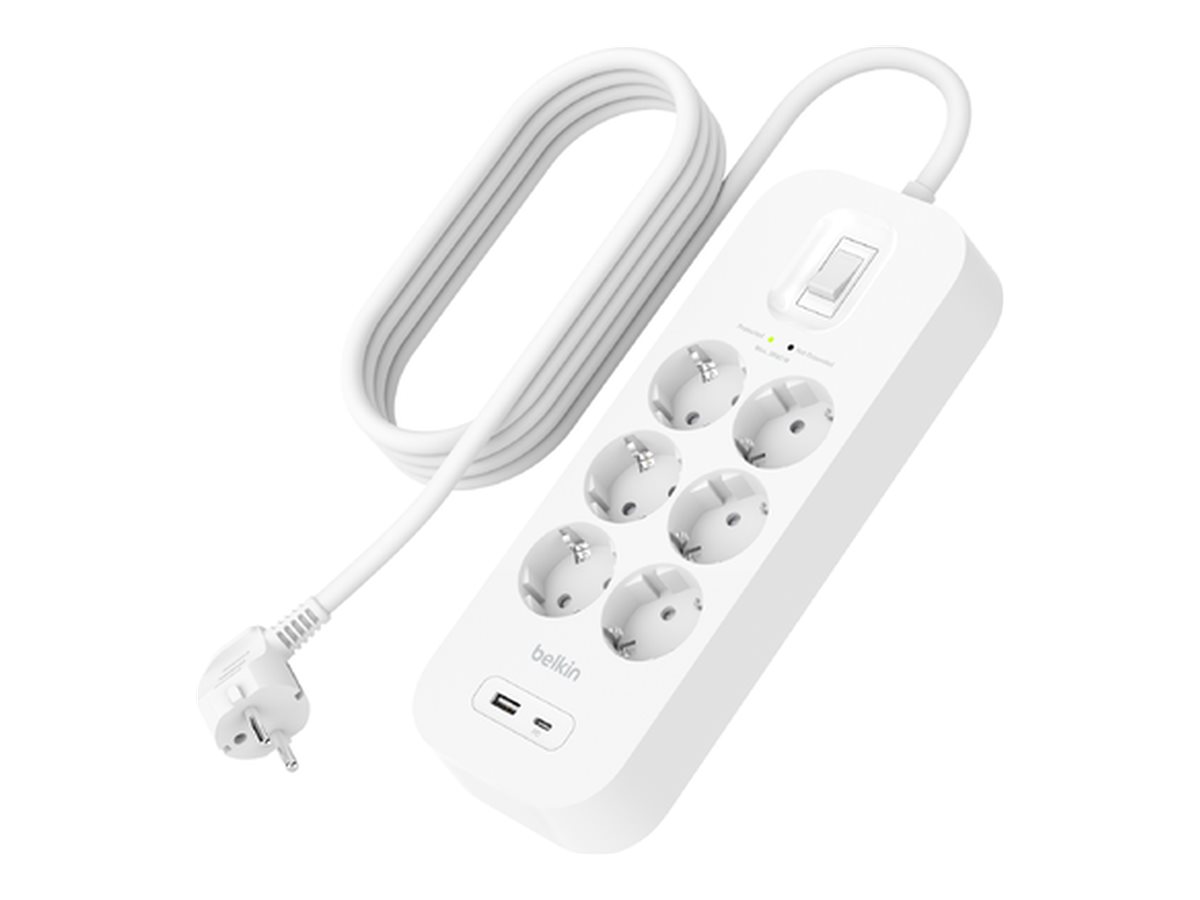 Belkin Connect - �berspannungsschutz - mit USB-C und USB-A Ports