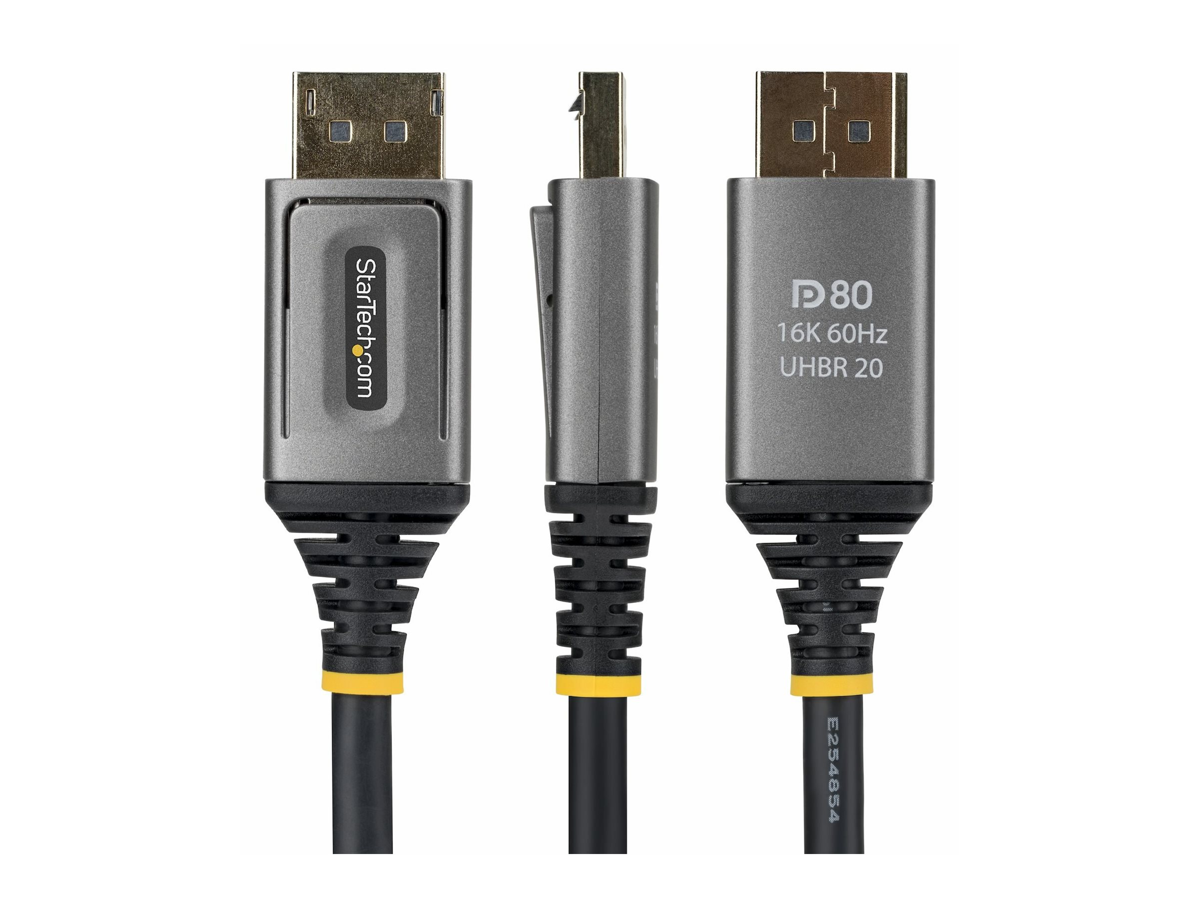 StarTech.com 1m DisplayPort 2.1 Cable, VESA Certified DP80 DisplayPort Cable, Uncompressed 10K/8K 60Hz, 16K 60Hz/8K 240Hz w/DSC 1.2a, DP 2.1 Monitor Cord