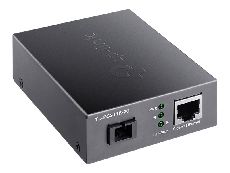TP-Link TL-FC311B-20 convertidor de medio 1000 Mbit/s 1550 nm Monomodo Negro