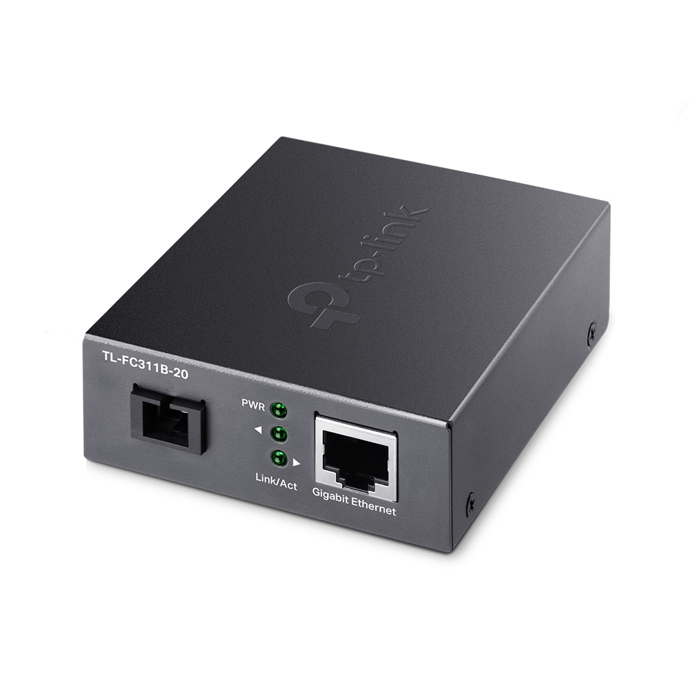 TP-Link TL-FC311B-20 convertidor de medio 1000 Mbit/s 1550 nm Monomodo Negro