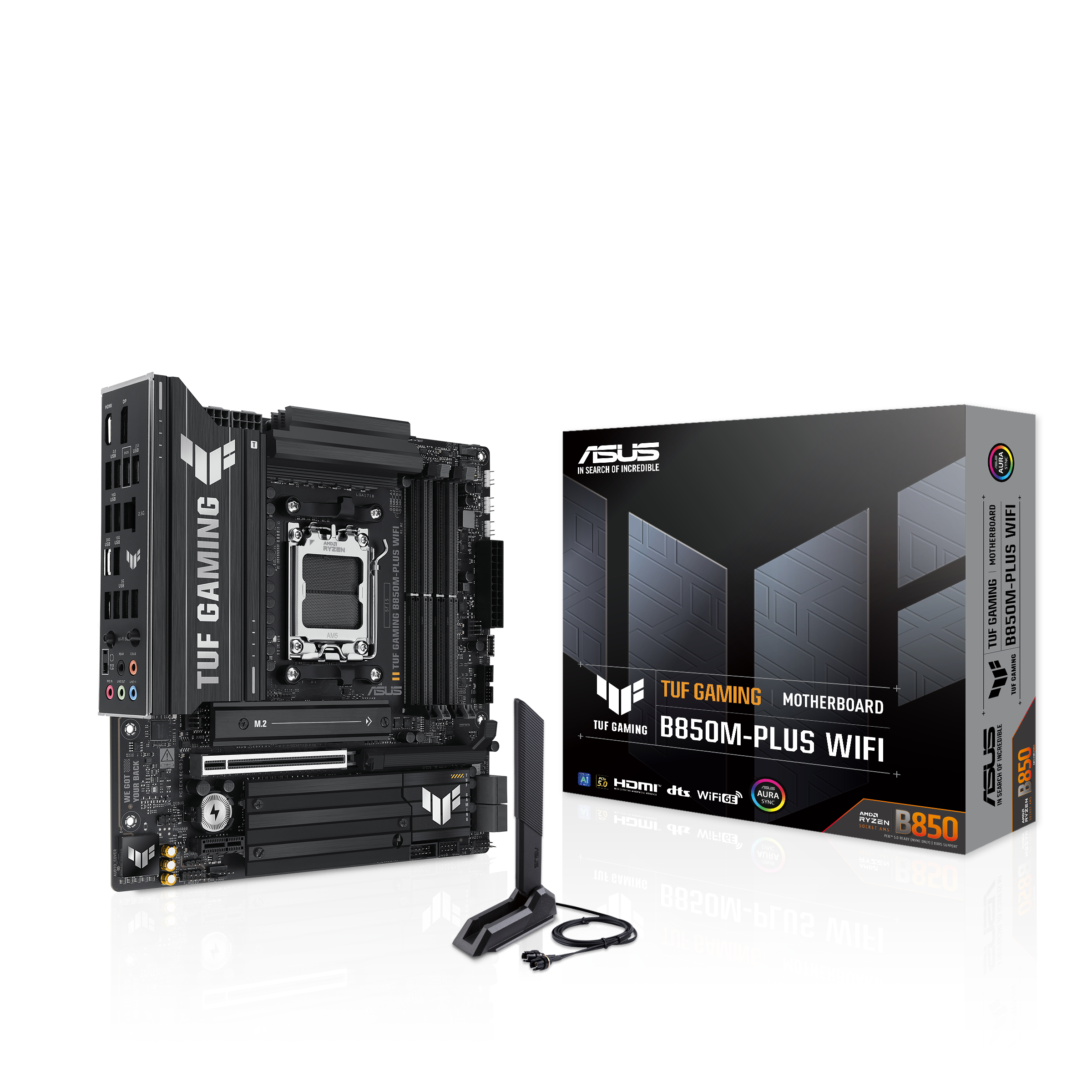 ASUS TUF Gaming B850M-PLUS WIFI - AMD Sockel AM5 (Ryzen Zen4) - Micro/Mini/Flex-ATX