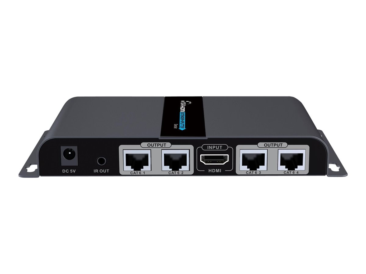 Techly HDMI 1x4 Extender Splitter over CAT6/6a/7 50m with IR pass-back