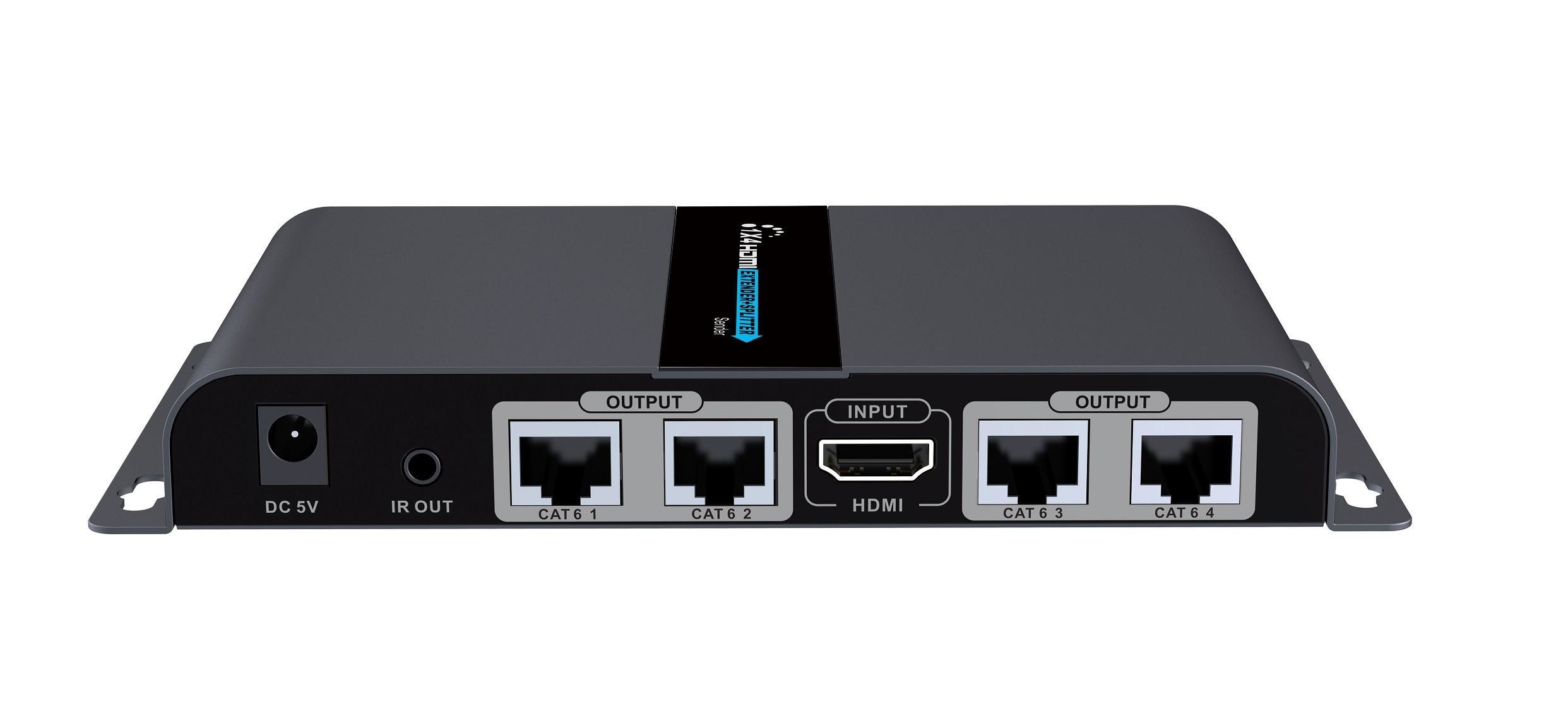 Techly HDMI 1x4 Extender Splitter over CAT6/6a/7 50m with IR pass-back