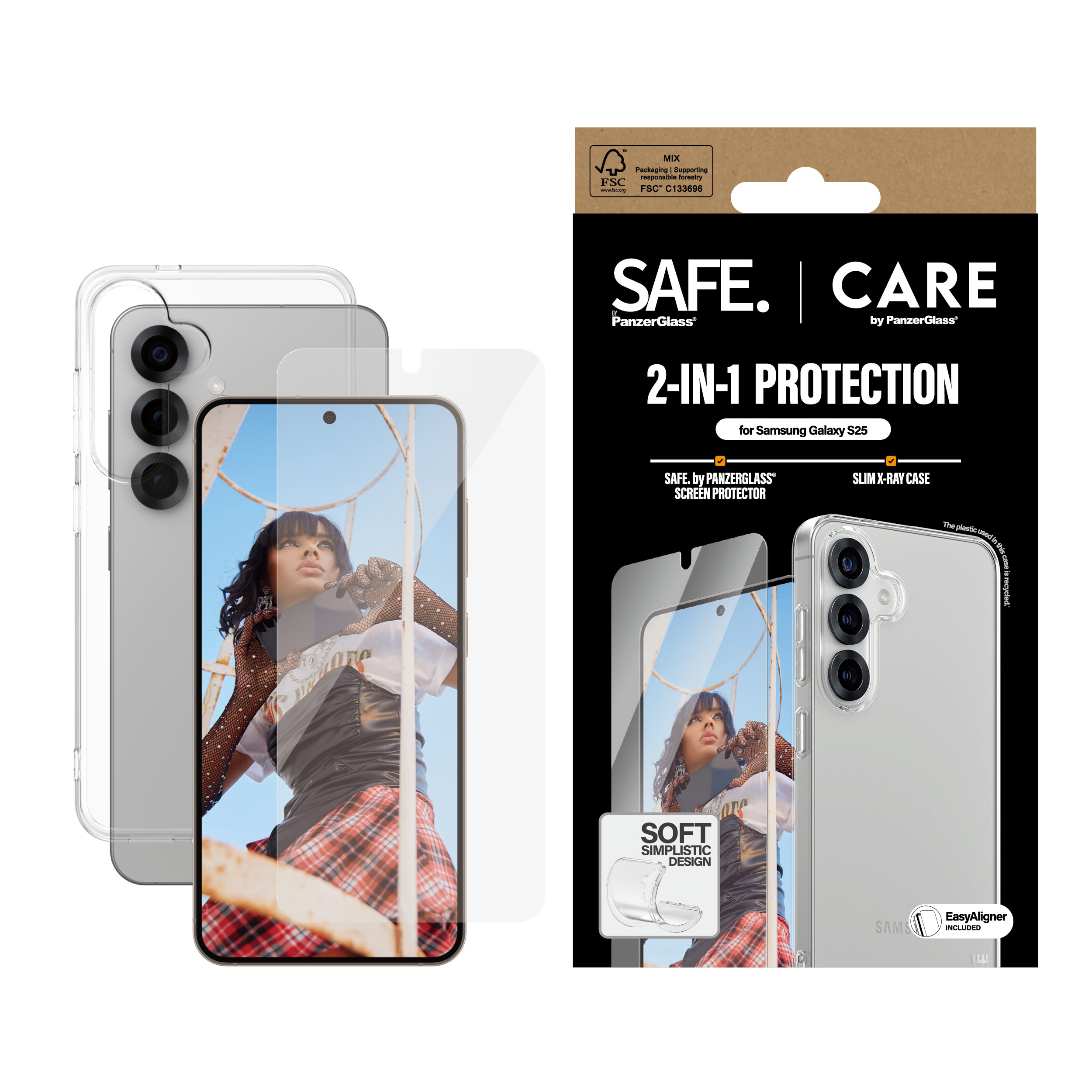 PanzerGlass CARE by � Fashion 2-in-1 Bundle Samsung Galaxy S25