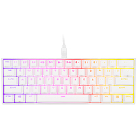 Corsair MECHANISCHE GAMER-TASTATUR (CHERRY MX ROT) K65 MINI 60 % RGB (WEISS) - 60% - Mechanischer Switch - QWERTY - Wei�