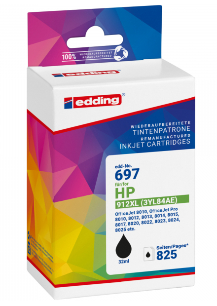 Edding EDD-697 ink cartridge 1 pc(s) Compatible Black